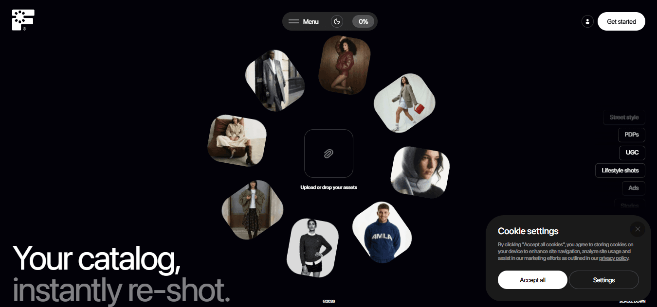 Fourmula.ai marketing site hero showcasing an AI-powered product experience